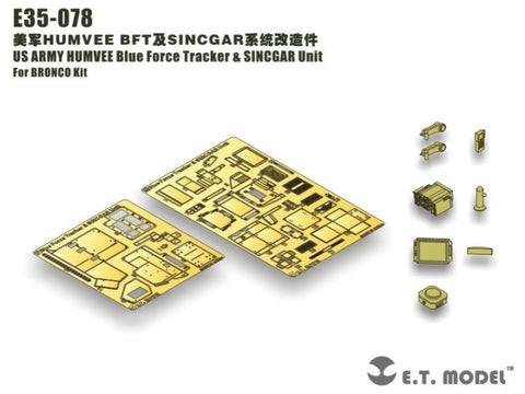E.T.モデル E35-078 1/35 アメリカ陸軍 ハンヴィー GPS&無線機ユニット(ブロンコ用) エッチングパーツ