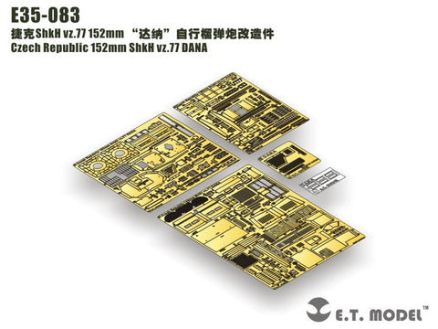 E.T.モデル E35-083 1/35 チェコ 152mm ダーナ自走砲(ホビーボス 85501用) エッチングパーツ