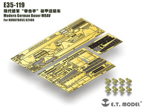 E.T.モデル E35-119 1/35 現用ドイツ ボクサーMRAV(ホビーボス 82480用) エッチングパーツ