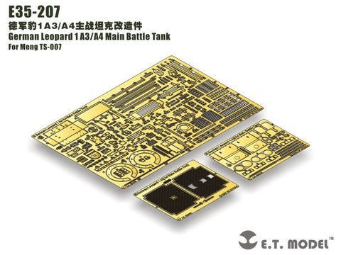 E.T.モデル E35-207 1/35 ドイツ レオパルト 1 A3/A4(モンモデル TS-007用) エッチングパーツ