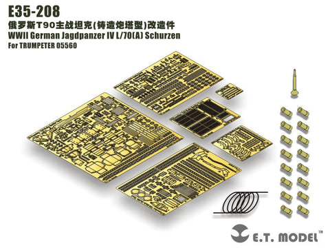 E.T.モデル E35-208 1/35 ロシア T90(鋳造砲塔)(トランぺッター 05560用) エッチングパーツ