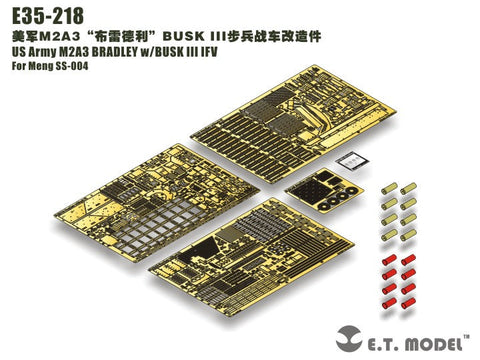 E.T.モデル E35-218 1/35 アメリカ M2A3 ブラッドレー w/BUSK III 歩兵戦闘車(モンモデル SS-004用) エッチングパーツ