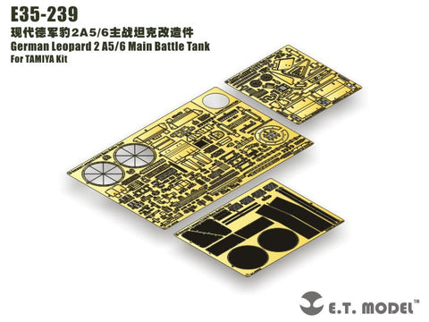 E.T.モデル E35-239 1/35 ドイツ レオパルト2 A5/6 主力戦車(タミヤ 用) エッチングパーツ