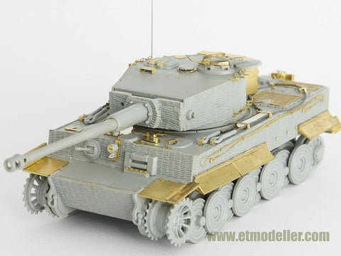 E.T.モデル E72-003 1/72 WWII ドイツ タイガーI 後期型(ドラゴン用) エッチングパーツ