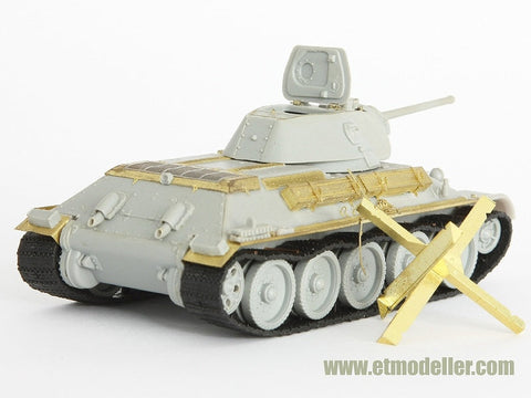 E.T.モデル E72-005 1/72 WWII ソビエト T-34/76 1941年型(ドラゴン用) エッチングパーツ
