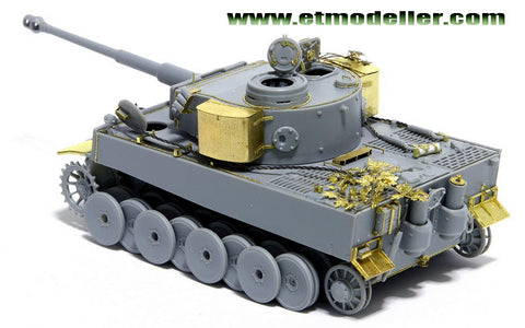 E.T.モデル E72-006 1/72 WWII ドイツ タイガーI 初期生産型(ドラゴン 7370用) エッチングパーツ