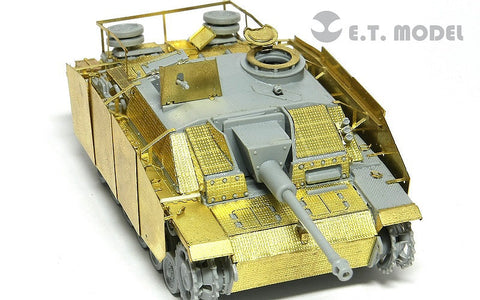E.T.モデル E72-015 1/72 WWII ドイツ III号突撃砲G型 初期型(ドラゴン 7283用) エッチングパーツ