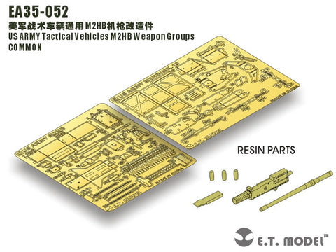 E.T.モデル EA35-052 1/35 アメリカ陸軍 ハンヴィー M2HB機銃ウェポングループ(汎用)