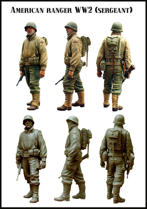 エボリューション EM-35026 1/35 WWII アメリカ レンジャー部隊 軍曹(1体)