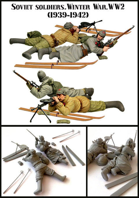 エボリューション EM-35044 1/35 WWII ソビエト スキー兵 1939-1942 冬季装備(2体)