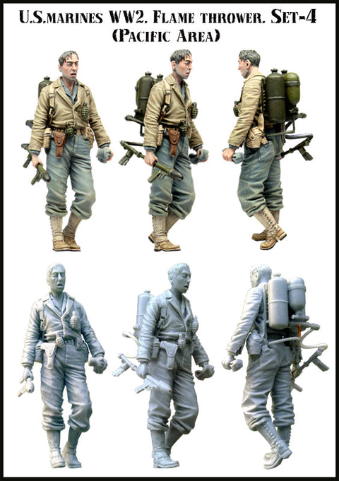 エボリューション EM-35057 1/35 WWII アメリカ海兵隊 火炎放射器兵 太平洋戦線(4)(1体)