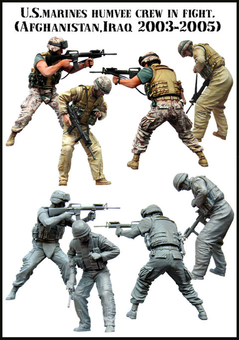 エボリューション EM-35061 1/35 現用 アメリカ 海兵隊 ハンビー搭乗員 戦闘中(1) アフガニスタン・イラク 2003~2005年(2体)