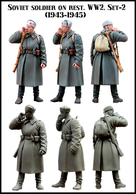 エボリューション EM-35070 1/35 WWII ソビエト 歩兵 休息中1943-1945(2)(1体)