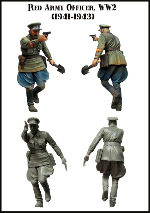 エボリューション EM-35080 1/35 WWII ソビエト 将校 戦闘中 1941-1943(1体)