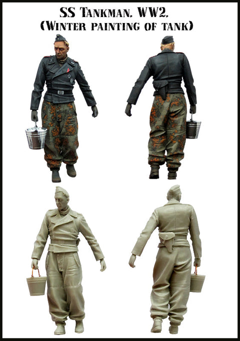 エボリューション EM-35089 1/35 WWII ドイツ 武装親衛隊 冬季迷彩作業中(1)(1体)