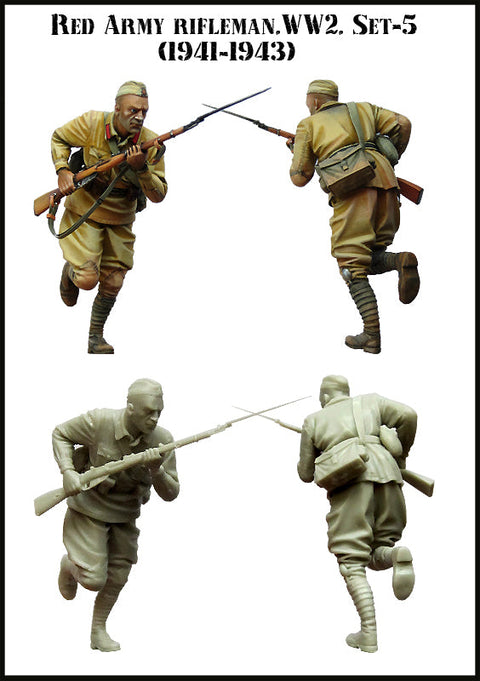 エボリューション EM-35095 1/35 WWII ソビエト 歩兵 戦闘中 1941-1943(5)(1体)
