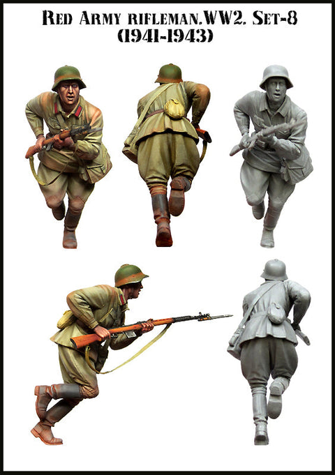 エボリューション EM-35113 1/35 WWII ソビエト 歩兵 戦闘中 1941-1943(8)(1体)
