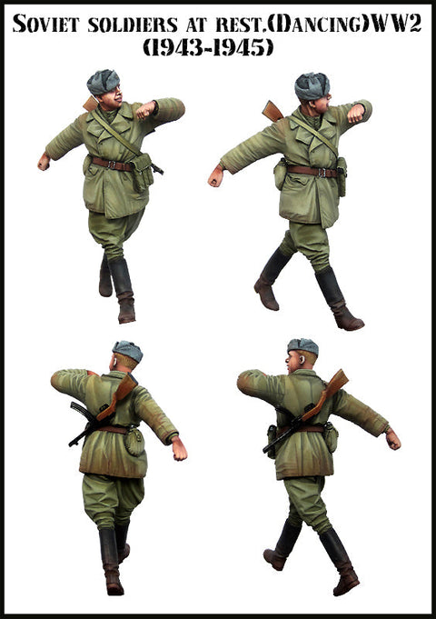 エボリューション EM-35133 1/35 WWII ソビエト 歩兵 休息中 1944-1945(3)(1体)