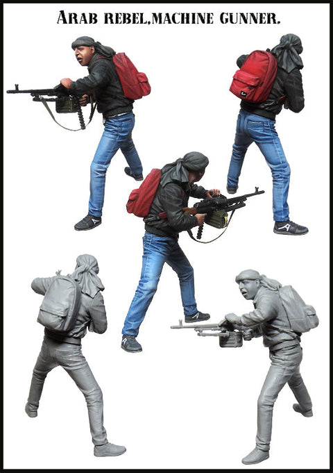 エボリューション EM-35146 1/35 現用 アラブの反政府勢力 機関銃手(1体)