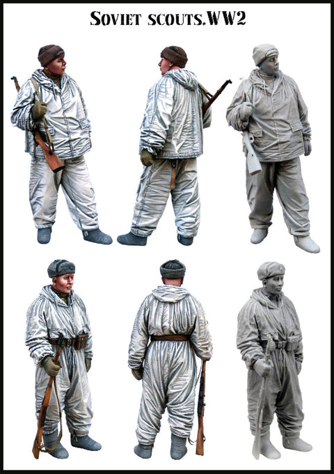 エボリューション EM-35166 1/35 WWII ソビエト 偵察兵 冬季装備(2体)