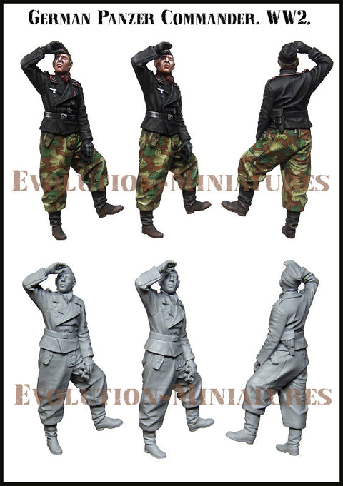 エボリューション EM-35180 1/35 WWII ドイツ 上空警戒中の戦車兵(3)(1体)