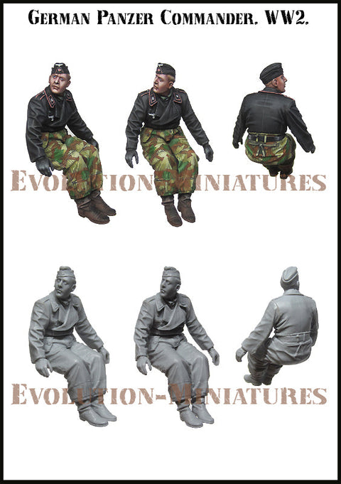 エボリューション EM-35181 1/35 WWII ドイツ 上空警戒中の戦車兵(4)(1体)
