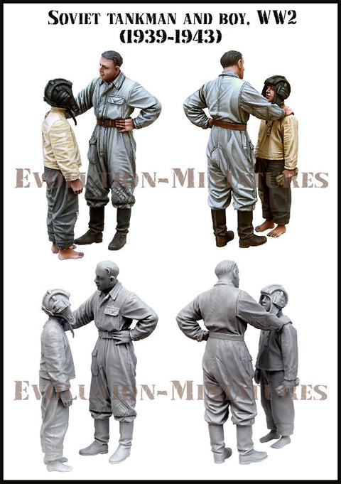 エボリューション EM-35186 1/35 WWII ソビエト 戦車兵と少年 1939 -1943(2体)