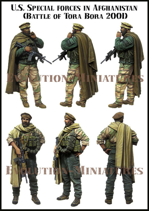 エボリューション EM-35197 1/35 現用 アメリカ 特殊部隊兵士 アフガニスタン(トラボラの戦い 2001)(2体)
