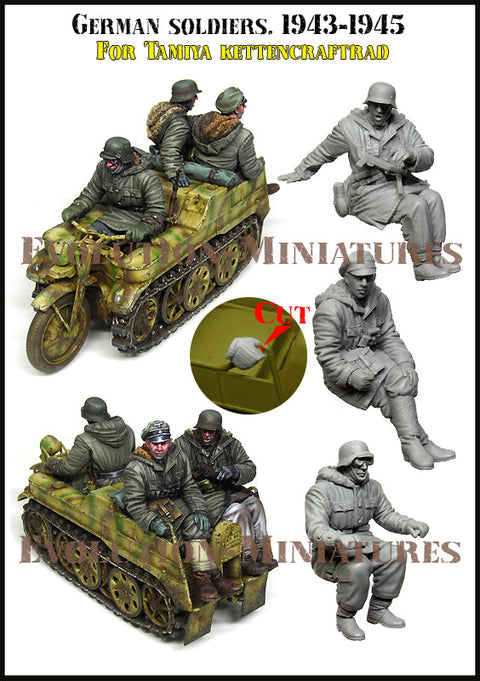 エボリューション EM-35249 1/35 WWII ドイツ 歩兵(1943-1945)(タミヤ ケッテンクラート用)