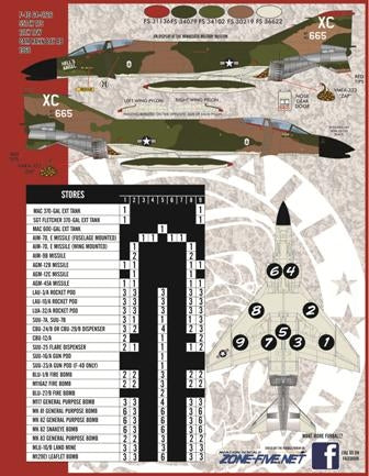 ファーボール 48-031 1/48 第12 TFWファントム、カムラン空軍基地