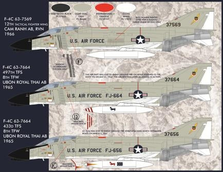 ファーボール 48-032 1/48 アメリカ空軍 F-4CファントムII ベトナム初期塗装