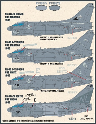 ファーボール 48-068 1/48 アメリカ海軍 A-7EコルセアII ショートリトルアグリーファッカーズ、ロービジ