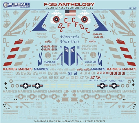 ファーボール 72-008 1/72 F-35ライトニングII用 F-35アンソロジー、ジョイントストライクファイターズ、パート3