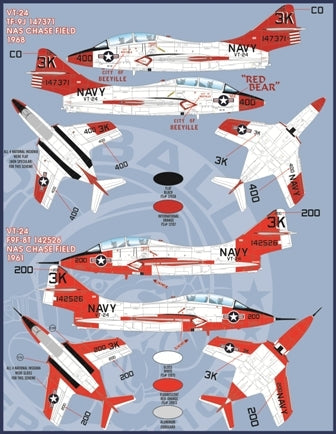 ファーボール FDS-4801 1/48 アメリカ海軍 F9F-8T TF-9J エアウィングオールスターズ:クーガートレーナーCAG
