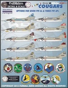 ファーボール FDS-4804 1/48 アメリカ海軍 カラフルグレー&ホワイト クーガー、パート1