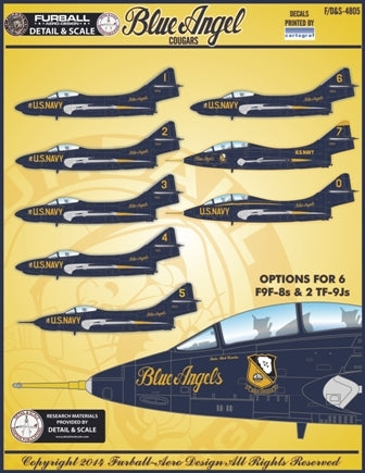 ファーボール FDS-4805 1/48 アメリカ海軍 F9F-8s,TF-9Js ブルーエンジェルクーガー