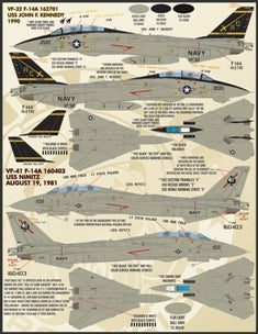 ファーボール FDS-4808 1/48 アメリカ海軍 F-14 トムキャット カラー&マーキング、パート1