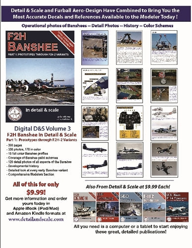 ファーボール FDS-4811 1/48 アメリカ海軍 海兵隊のカラフルな F2H-2/2Pシーブルーバンシーズ(キティーホーク用)