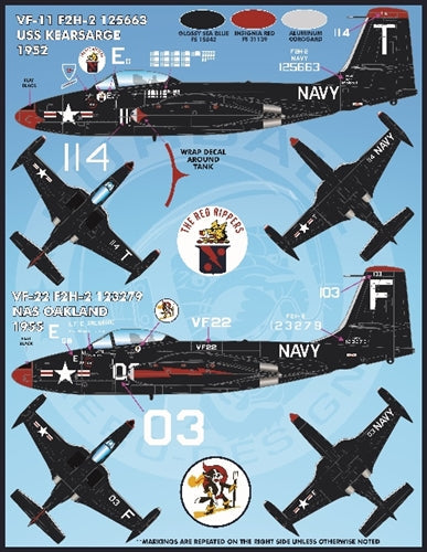 ファーボール FDS-4811 1/48 アメリカ海軍 海兵隊のカラフルな F2H-2/2Pシーブルーバンシーズ(キティーホーク用)