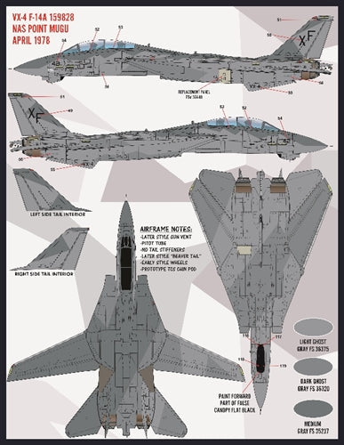 ファーボール FDS-4815 1/48 アメリカ海軍 F-14 トムキャット カラー&マーキング、パート7