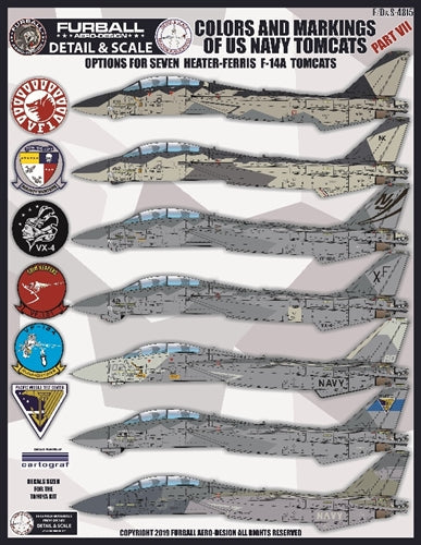 ファーボール FDS-4815 1/48 アメリカ海軍 F-14 トムキャット カラー&マーキング、パート7