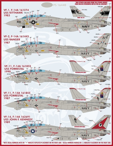 ファーボール FDS-4816 1/48 アメリカ海軍 F-14 トムキャット カラー&マーキング、パート8
