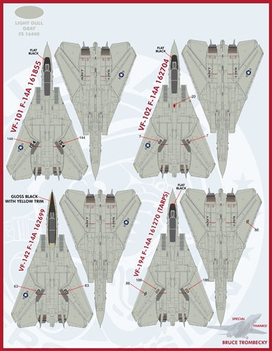 ファーボール FDS-4816 1/48 アメリカ海軍 F-14 トムキャット カラー&マーキング、パート8