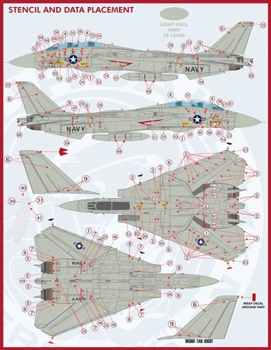 ファーボール FDS-4816 1/48 アメリカ海軍 F-14 トムキャット カラー&マーキング、パート8