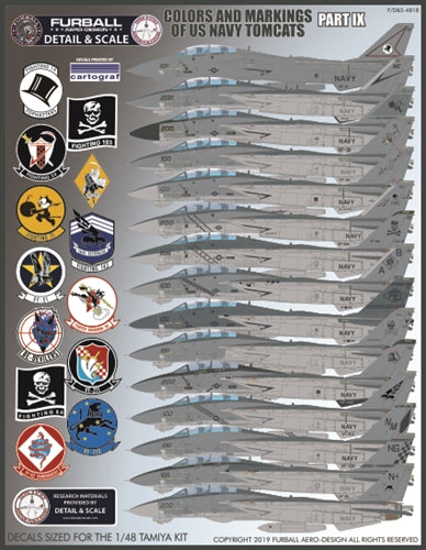 ファーボール FDS-4818 1/48 アメリカ海軍 F-14 トムキャット カラー&マーキング、パート9