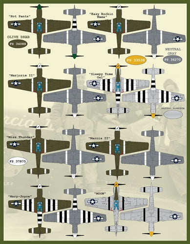 ファーボール F/D&S-4834 1/48 P-51B/Cのカラーリングとマーキング パート1