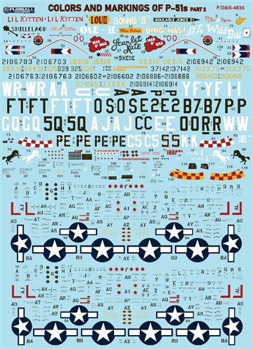 ファーボール F/D&S-4835 1/48 P-51B/Cのカラーリングとマーキング パート2