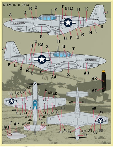 ファーボール F/D&S-4835 1/48 P-51B/Cのカラーリングとマーキング パート2