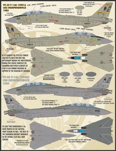 ファーボール FDS-7201 1/72 アメリカ海軍 F-14A トムキャット カラー&マーキング、パート1