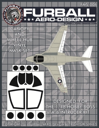 ファーボール FMS-006 1/48 A-6 イントルーダーのキャノピー&ホイールハブ用ビニールマスクセット(ホビーボス用)